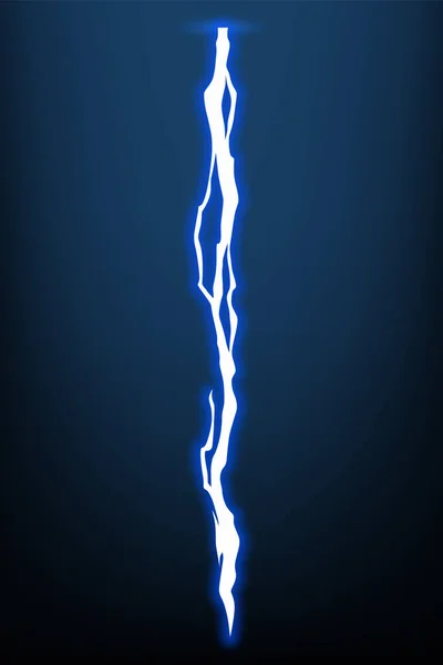 火花と雷のアニメーション 電気雷の危険性 光の電気強力な雷 明るいエネルギー効果 ベクトル図 — ストックベクタ