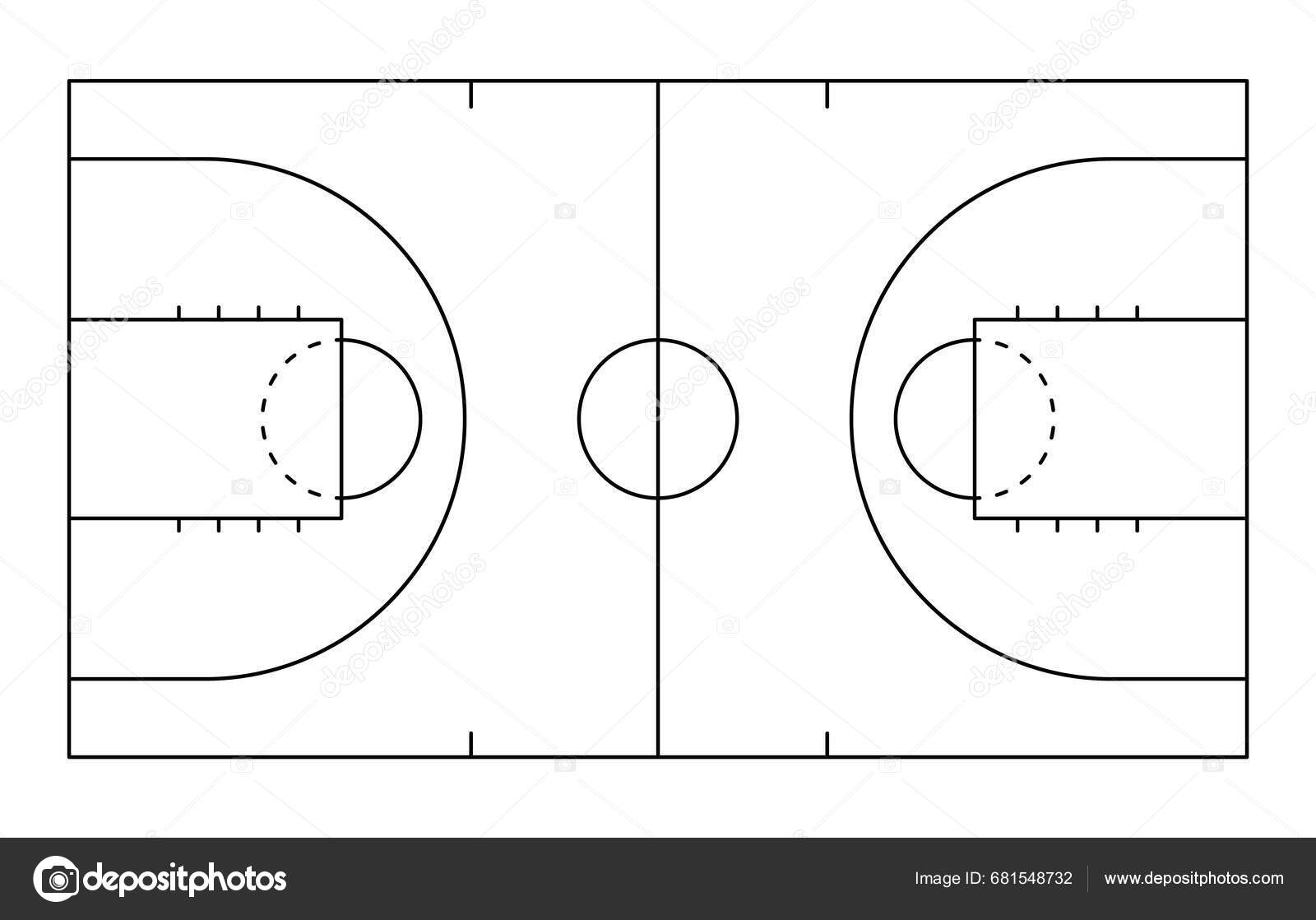 Plantilla de pizarra de táctica de juego de campo de estrategia de  baloncesto esquema de juego de baloncesto dibujado a mano aprendizaje  ilustración de vector de plan de deporte de tablero naranja