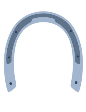 At nalı ikonu. Dekoratif tasarım unsuru, atlar için ayakkabılar. Beyaz arkaplanda vektör illüstrasyonu.