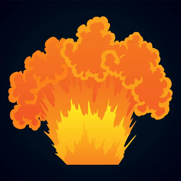 Explosion Animation Animation Game Explosion Effect Cartoon Animation Game Exploding — Stock Vector