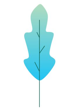 Düz yaprak, çalı, ağaç, yabani bitki ikonu. Çizgi film parkı ya da bahçe, bahar manzarası. Çevresel renkli yalıtılmış bitki örtüsü.