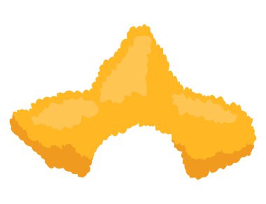 Fotoğraf Booth Prop palyaço peruğu. Vektör illüstrasyonu.