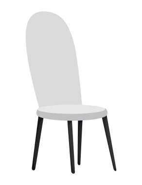 Çizgi film sahnesi için restoran iç tasarım unsuru. Beyaz koltuğa. Boş restoran odası süslemesi. Düz tasarımda modern vektör illüstrasyonu.