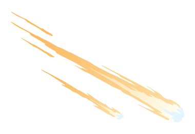 Nesne, atmosfer katmanlarında uçabilir. Renkli bilgi simgesi, meteorlar veya kuyruklu yıldız. Vektör illüstrasyonu.