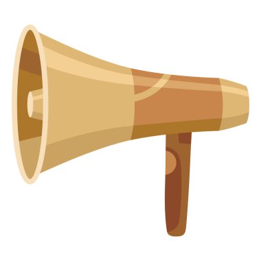 Megafon simgesi. Mesajını bu cesur ve dikkat çekici grafikle güçlendir. Pazarlama ve iletişim temaları için mükemmel. Yüksek sesle..