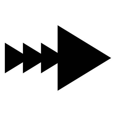 Ok simgesi. Modern basit ok veya imleç. Beyaz arkaplanda yalıtılmış düz ok biçimi. Vektör illüstrasyonu.