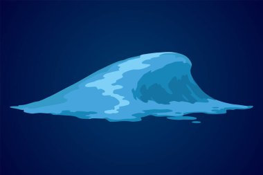 Canlandırma su dalgası çerçevesi. Animasyon ve görsel efektler için su sıçraması. Deniz ya da okyanus damlaları ya da sıçramalarla dolu. Çizgi film vektör illüstrasyonu.