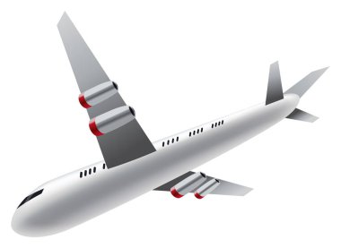 Uçan uçak ya da uçak. Uçak nakliyesi. Yolcu uçuş uçağı, havacılık aracı. Sivil uçak yolculuğu ve havacılık sembolü. Kanat uçuş nakliyesi.