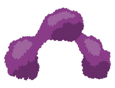 Fotoğraf Booth Prop palyaço peruğu. Vektör illüstrasyonu.