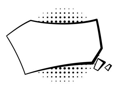 Çizgi roman tarzı konuşma balonu. Konuşma balonu ya da element. Komik vektör tasarımı elemanı. Vektör çizgi film simgesi.