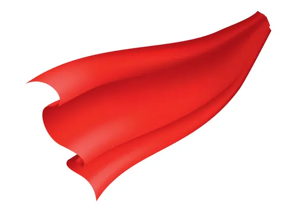 Kvinnlig Superhjälte Kostym Element Scarlet Tyg Silke Mantel Mantel Kostym — Stock vektor