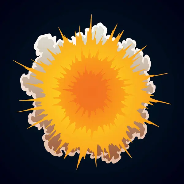 Explosion Animation Animation Game Explosion Effect Cartoon Animation Game Exploding — Stock Vector