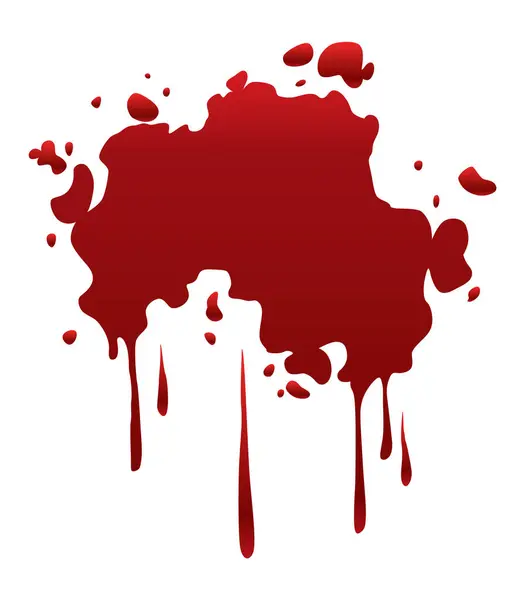 Salpicadura Salpicadura Sangre Mancha Pintura Roja Goteo Gota Mancha Mancha Ilustración De Stock