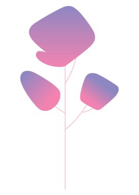 Düz yaprak, çalı, ağaç, yabani bitki ikonu. Çizgi film parkı ya da bahçe, bahar manzarası. Çevresel renkli yalıtılmış bitki örtüsü.