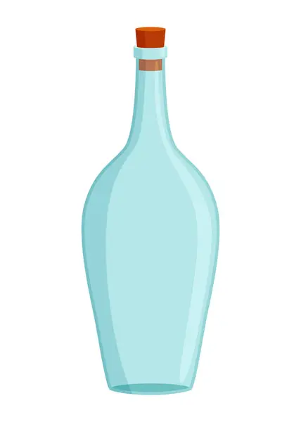 Векторная Икона Стиле Стеклянной Бутылки Векторные Пустые Пустые Бутылки Вина — стоковый вектор