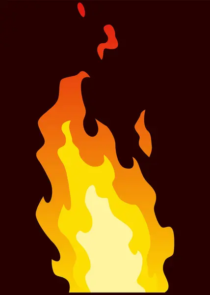 Eld Animation Sprite Röd Och Orange Eldslåga Värmeflammande Element För Vektorgrafik