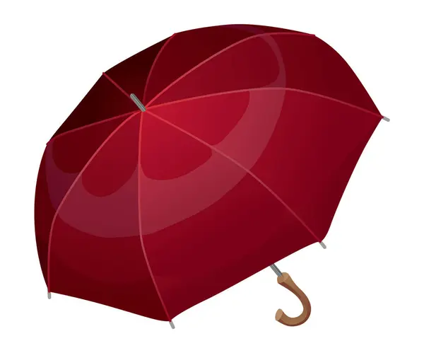 Regenschirm Sonnenschirm Seitenansicht Handgehaltener Regen Sonnen Oder Windschutzschutz Vektor Illustration lizenzfreie Stockvektoren