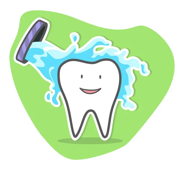 Dentes Cuidado Conceito Higiene Dentes Felizes Saudáveis Ilustração Vetorial Vetores De Bancos De Imagens