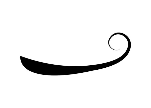 Swoosh Typografie Text Schwanz Form Kalligrafische Dekoration Swish Symbol Retro lizenzfreie Stockvektoren
