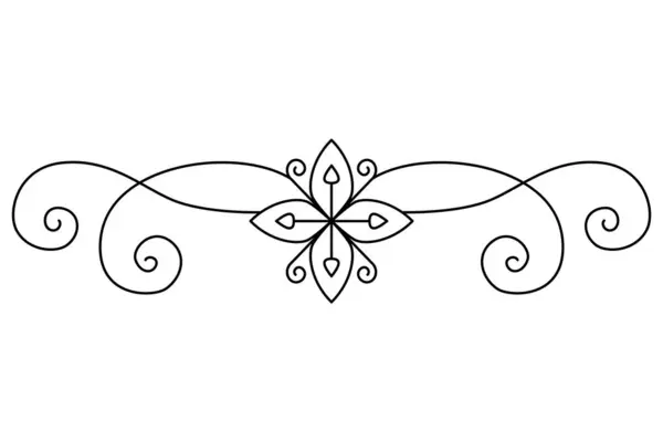 Blommar Kalligrafisk Design Element Siddekoration Symbol För Att Försköna Din Stockvektor