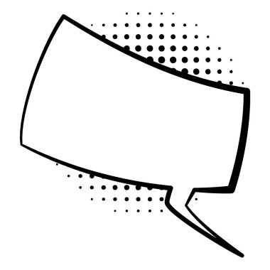 Çizgi roman tarzı konuşma balonu. Konuşma balonu ya da element. Komik vektör tasarımı elemanı. Vektör çizgi film simgesi.