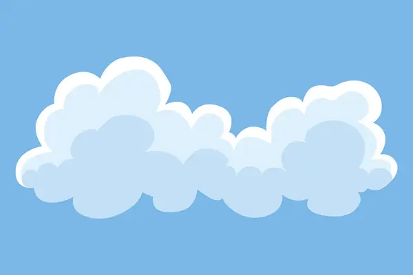 Cloud Icon Abstract White Cloudscape Icon Symbol Shapes Flat Style lizenzfreie Stockvektoren