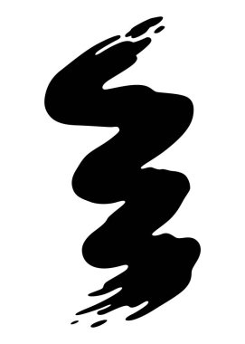 Boya lekesi simgesi. Tasarım kullanımı için sıçrama. Grunge şeklinde. Kirli leke ya da siluet. Siyah mürekkep sıçraması.