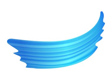 Fırça darbesi çok renkli bir doku. Fırça kurdelesi beyazda izole edilmiş. Dalgalı kıvrımlı fırça boyası vuruşunun tasarımı. Suluboya izi veya soyut renkli karikatür vektör çizimi.