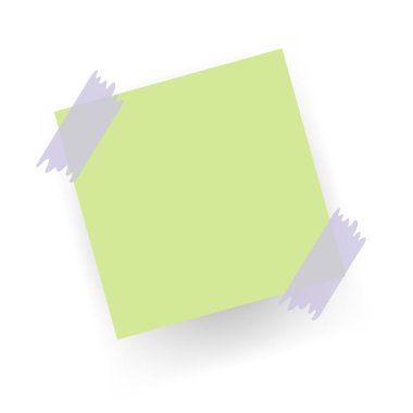 Kağıt çıkartmalar. Kağıt kağıtlara not bırakılacak yerler. Liste ve ofis bildirimi ya da bilgi panosu için boş yapışkan yer.