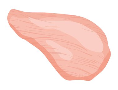 Kapsamlı ve detaylı bir illüstrasyonla çiğ tavuk kesimi sergileniyor ve kısmen mutfak çalışmalarında kullanılıyor.