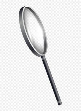 Büyüteç. Soruşturma ve araştırma için Loupe. Fotokopi uzayında yakınlaştırma ekipmanı. Şeffaf arkaplanda izole edilmiş gerçekçi izometrik vektör.