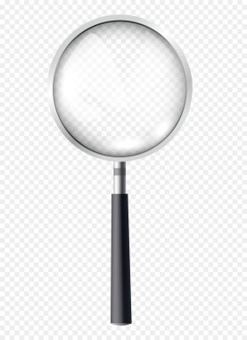 Büyüteç. Soruşturma ve araştırma için Loupe. Fotokopi uzayında yakınlaştırma ekipmanı. Şeffaf arkaplanda izole edilmiş gerçekçi izometrik vektör.