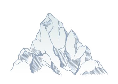 Tepesinde kırmızı bayrak olan kayalıklara tırmanma rotası. İş seyahati yolda, başarıya ya ya da hedefe giden yolda. Vektör illüstrasyonu.