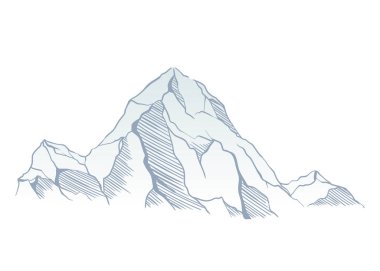 Tepesinde kırmızı bayrak olan kayalıklara tırmanma rotası. İş seyahati yolda, başarıya ya ya da hedefe giden yolda. Vektör illüstrasyonu.