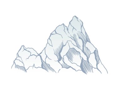 Tepesinde kırmızı bayrak olan kayalıklara tırmanma rotası. İş seyahati yolda, başarıya ya ya da hedefe giden yolda. Vektör illüstrasyonu.