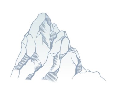 Tepesinde kırmızı bayrak olan kayalıklara tırmanma rotası. İş seyahati yolda, başarıya ya ya da hedefe giden yolda. Vektör illüstrasyonu.