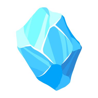 Buz kristali, buzdağı parçalanmış buz sarkıtı, buz kütlesi buz dağı, çizgi film çizimi için kış manzarası..