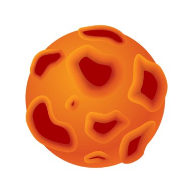 Çarpıcı bir turuncu gezegen vektör görüntüsü..