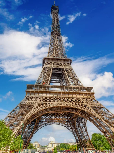 Amazing Eiffel Tower Sunny Day Paris — Stock fotografie