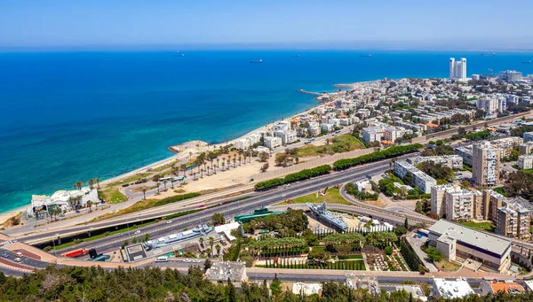 Panoramisch Uitzicht Haifa Baai Israël — Stockfoto