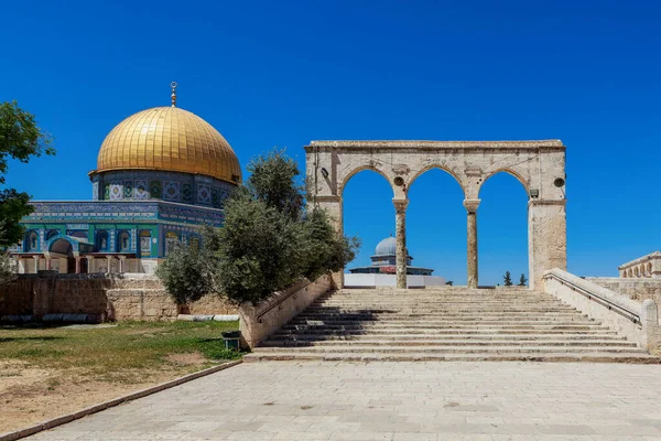 Kudüs Teki Kaya Tapınağı Dağı Nın Kubbesi Stok Resim