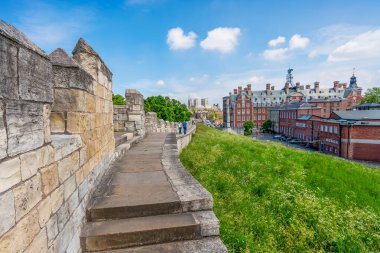 Yorkshire UK 'deki eski ortaçağ kasabası York.