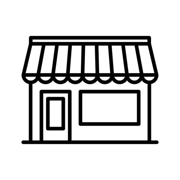Ladenmarkt Ikone Online Marktplatz Oder Commerce Shop Piktogramm Isoliert Auf — Stockvektor