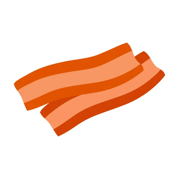 Bacon Strips Icon Meat Products Food Ingredients Vector Illustration — Stock Vector