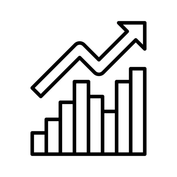 Ikona Růstu Zisku Rostoucí Graf Graf Zvyšuje Zisk Piktogram Izolovaný — Stockový vektor