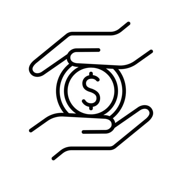 Αποθήκευση Εικονίδιο Χρήματα Εικονόγραμμα Απομονωμένο Λευκό Φόντο Εικονογράφηση Διανύσματος — Διανυσματικό Αρχείο