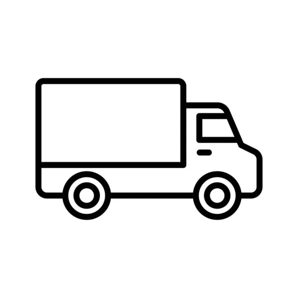 Levering Vrachtwagen Logistiek Icoon Snelle Verzending Symbool Pictogram Geïsoleerd Een — Stockvector