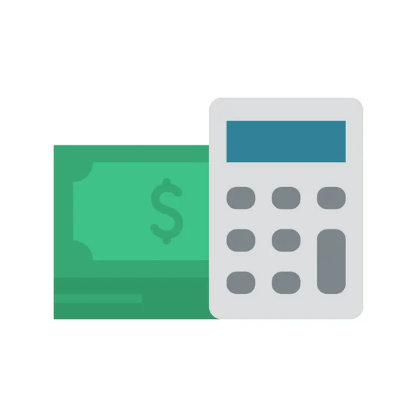 Räkningar Pengar Med Miniräknare Koncept För Budgetförvaltning Vektorillustration — Stock vektor