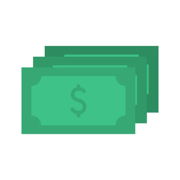 Τραπεζογραμμάτια Ένα Σωρό Δολάρια Μετρητά Πράσινα Χαρτονομίσματα Εικονογράφηση Διανύσματος — Διανυσματικό Αρχείο