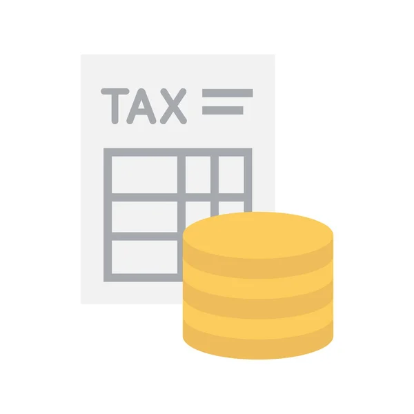 Income Tax Filing Calculate Revenue Filling Tax Form Vector Illustration — Stock Vector